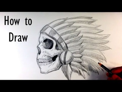 How to Draw a Skull Chief Tattoo - Skull Drawings