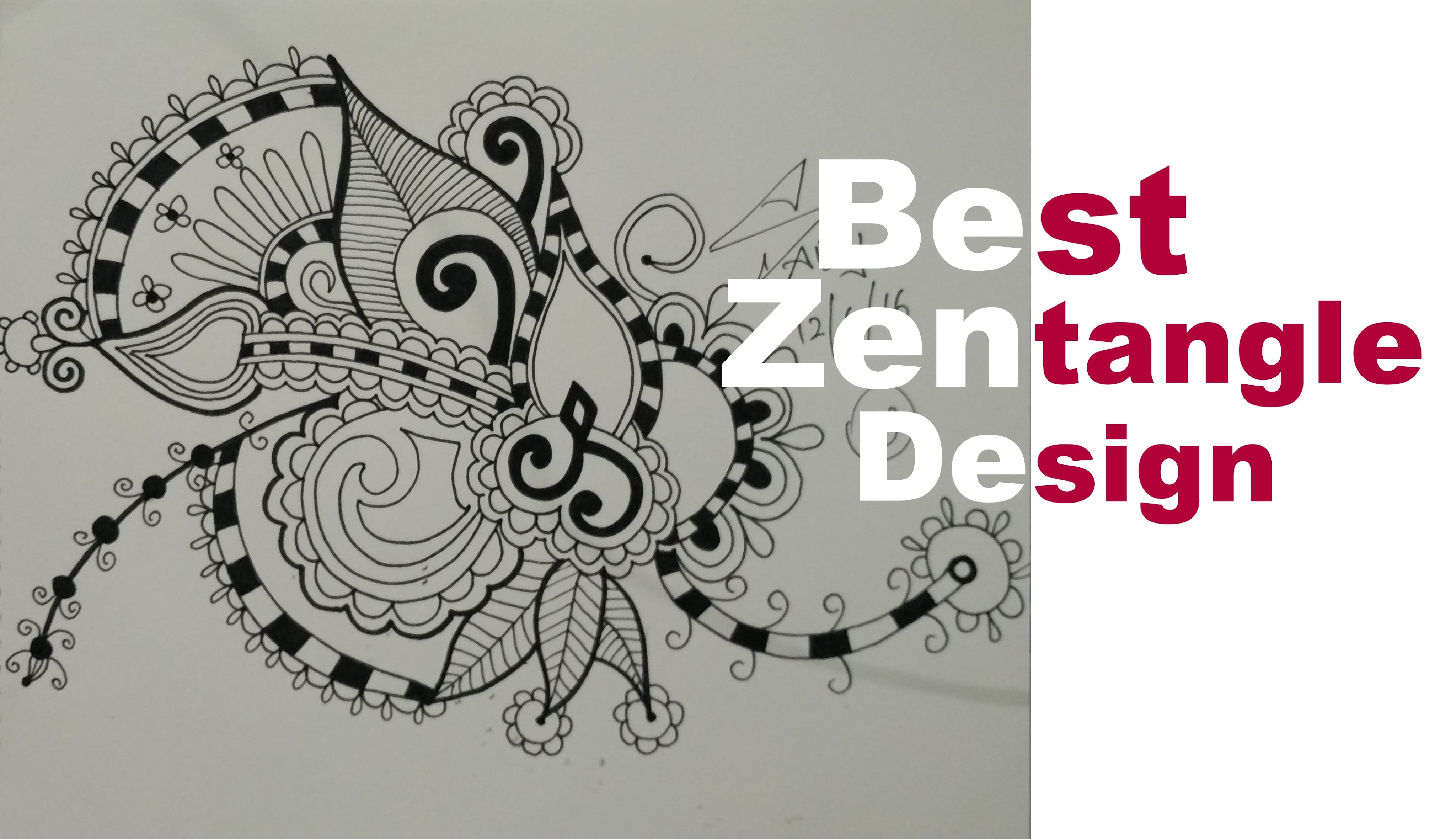 How To Draw Best Zentangle Doodle Mandala Zendoodle Art Design Speed