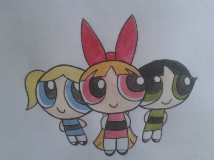 How to draw powerpuff girls