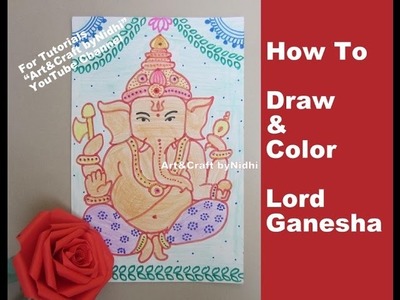 How To Draw Sketch and Color Lord Ganesha for Beginners & Kids