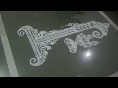 How to draw Unique Rangoli design Creative Rangoli Diya Rangoli by Satish Thavi
