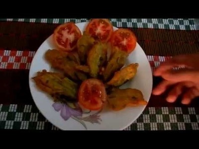 How to fry pumpkin blossoms -  Fried Pumpkin Flower.