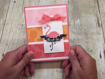 How to make a quick and easy Flamingo Card!
