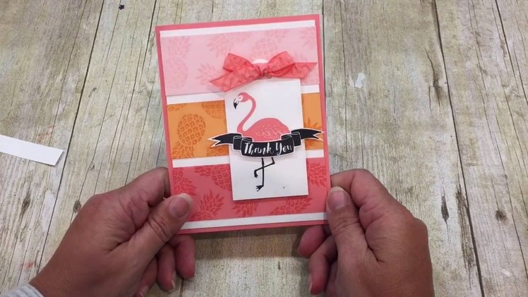 How to make a quick and easy Flamingo Card!