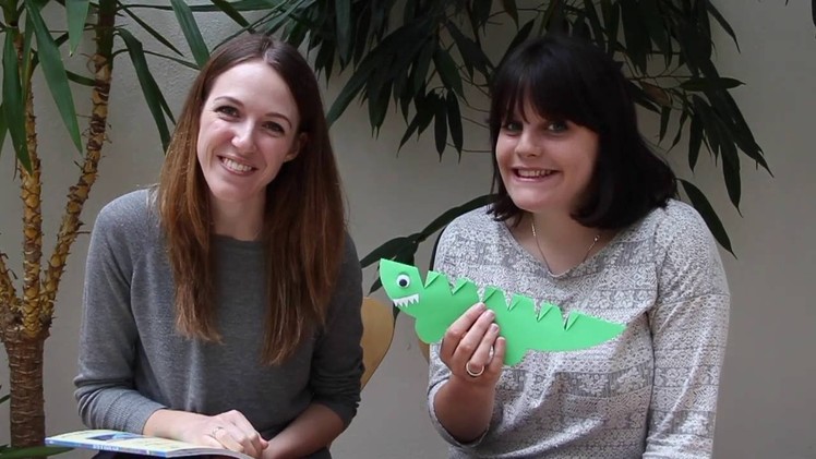How to make a super simple Snappy Crocodile - Paper crafting project for kids