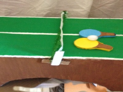 How To Make a Table Tennis Table or a Ping Pong Table For Dolls.Doll Craft