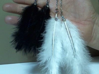 How to make "BEAUTIFUL" feather earrings