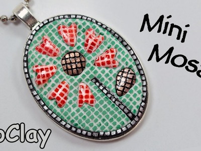 How to make micro mosaic jewelry. Polymer clay tutorial.