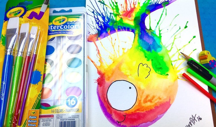 How to paint a EASY Rainbow Fish Beginner Watercolor Tutorial