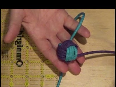 How to tie a two color monkey fist with no jig.