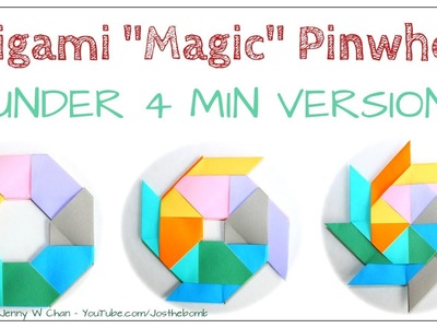July 4th Craft for Kids - Origami Ninja Star: How to Make A Paper Pinwheel or Origami Magic Circle