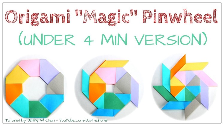 July 4th Craft for Kids - Origami Ninja Star: How to Make A Paper Pinwheel or Origami Magic Circle