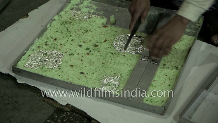 Learn how to cut Indian sweets into equal parts
