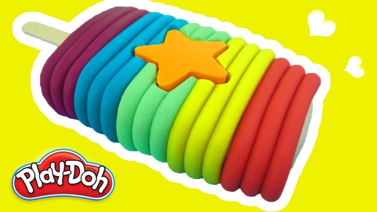 Play Doh Rainbow Star Popsicle ► How to make Play-Doh Rainbow Star Ice Cream Peppa Pig Kids