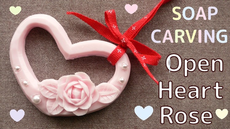 SOAP CARVING| Easy| Open Heart and an Easy Rose | How to make