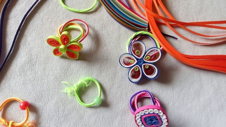 Decorating'' HAIR BANDS'' with paper strips