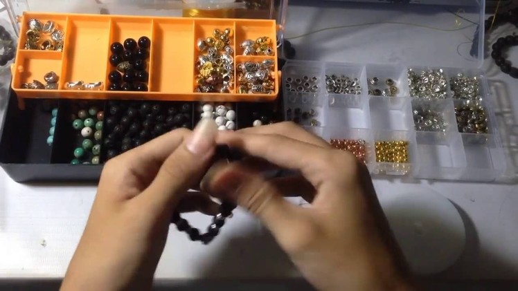 DIY bracelet stone with beautiful beads