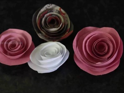 DIY Paper Rose Buds | Handmade Paper Crafts by SrujanaTV
