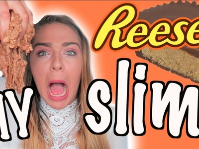 DIY REESES SLIME You Can Eat! Edible Peanut Butter Cup Slime! Nichole Jacklyne