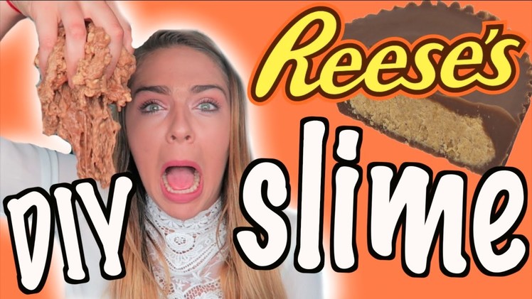 DIY REESES SLIME You Can Eat! Edible Peanut Butter Cup Slime! Nichole Jacklyne