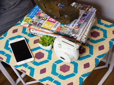 DIY Stenciled Nightstands | Dorm Decor | Tanner & Courtney