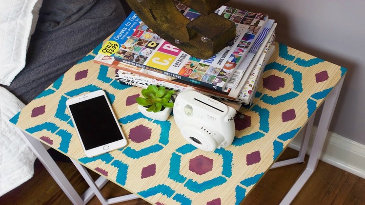 DIY Stenciled Nightstands | Dorm Decor | Tanner & Courtney