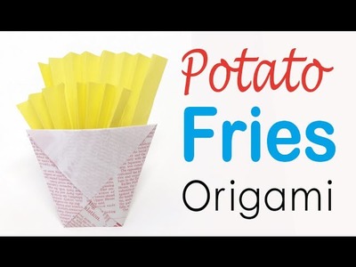 Easy☺︎ French Fries Potatoes Origami Paper - Origami Kawaii 〔#113〕
