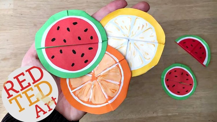 Easy Melon Bookmarks (Summer Origami & Paper Crafts)