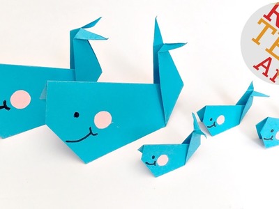 Easy Origami Whale  - Paper Crafts - Finding Dory Paper Whale **BAILEY**