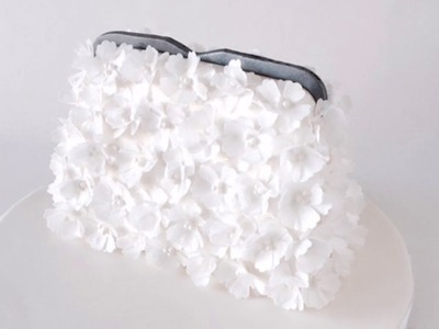 Fashion Handbag CAKE with Wafer Paper Flowers - How to make by Olga Zaytseva