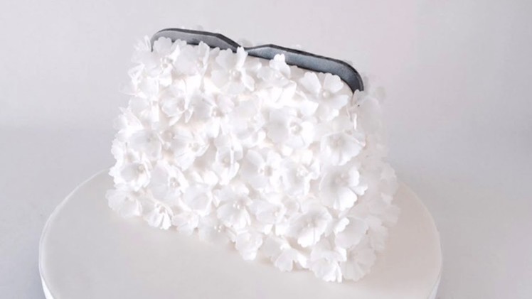 Fashion Handbag CAKE with Wafer Paper Flowers - How to make by Olga Zaytseva