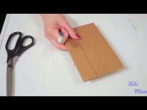 How to make a cardboard bed for dolls   miniature crafts DIY  no hot glue gun