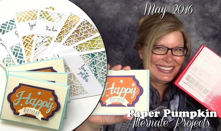 May 2016 Paper Pumpkin card kit Giveaway, & Alternate Cards featuring Stampin Up
