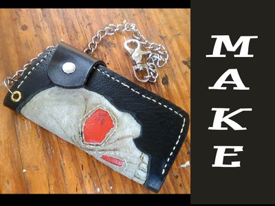 Men's Leather Skull Wallet. DIY. Make Video