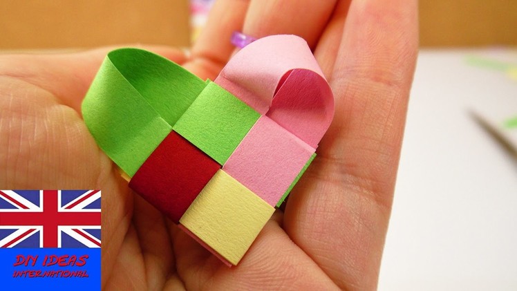 Mothers Day Last Minute Idea | Lovely Heart made from paper slips | pretty & super easy | Gift Idea