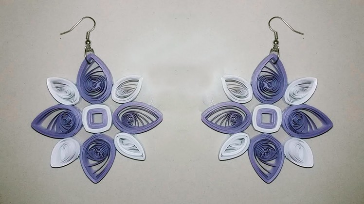 New designs Quilling Paper Earrings Making - Quilling Earrings Tutorial
