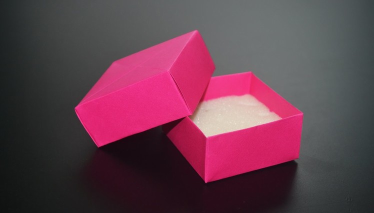 Origami: Paper Box with lid. Jewerly Box - Instructions in English ( BR )