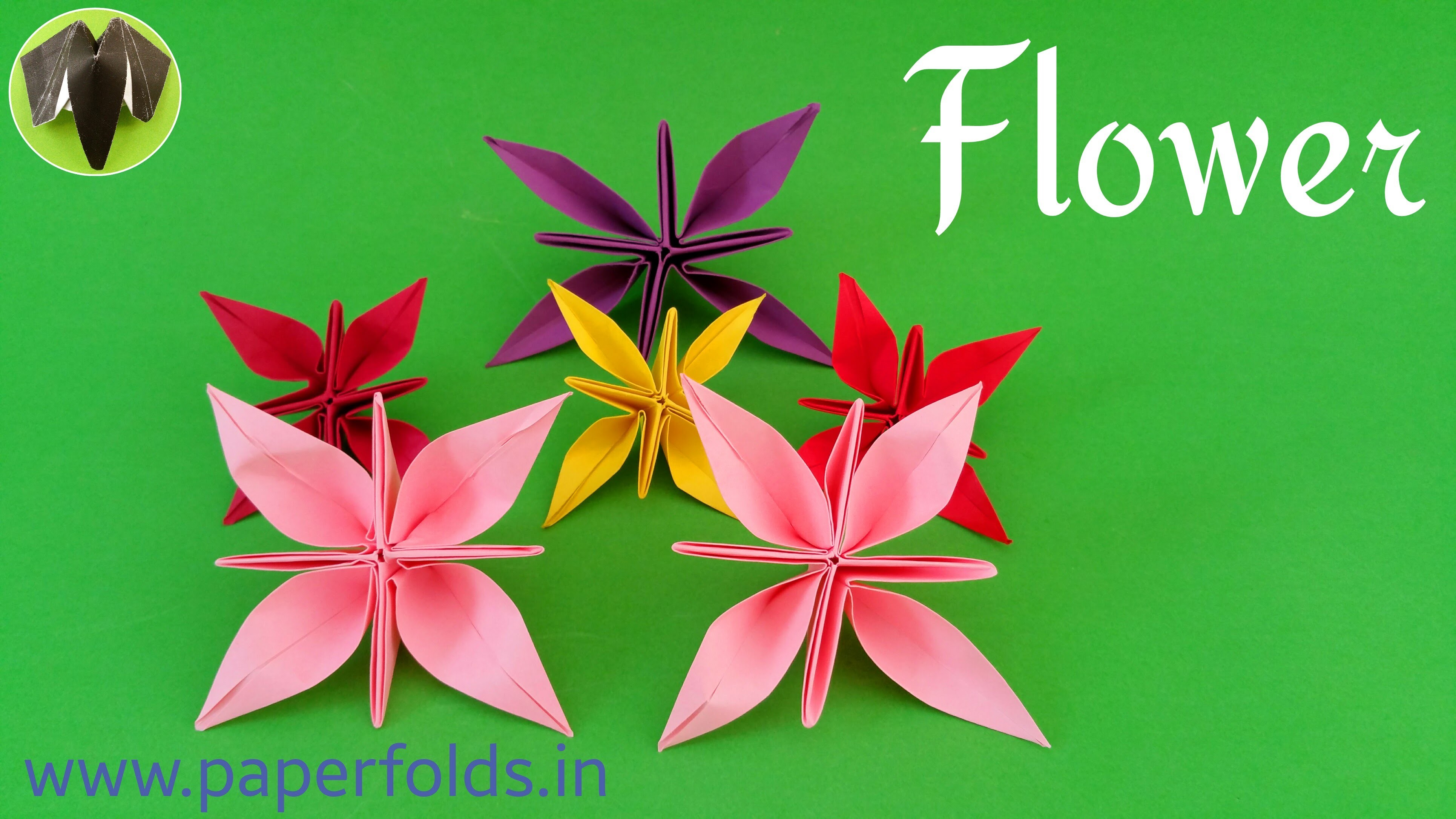 Origami tutorial to make a beautiful Paper "Flower"