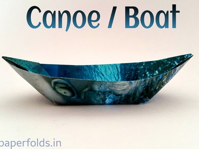 Origami Tutorial to make a paper "Canoe | Boat"