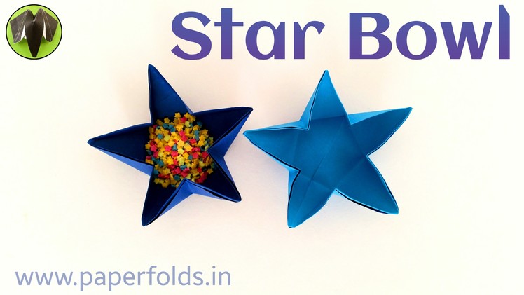 Origami Tutorial to make a Paper "Star Bowl" from A4 Paper
