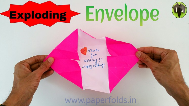 Origami tutorial to make a paper "Exploding Envelope" - Design by Sandro Asatiani