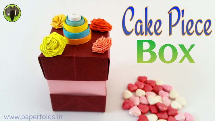Origami Tutorial to make a Paper "Cake Piece gift box"