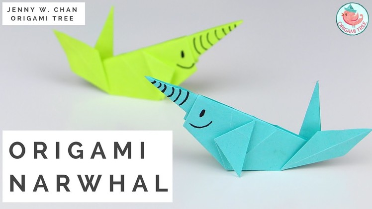 Paper Crafts - Origami Whale (Paper Narwhal Tutorial)