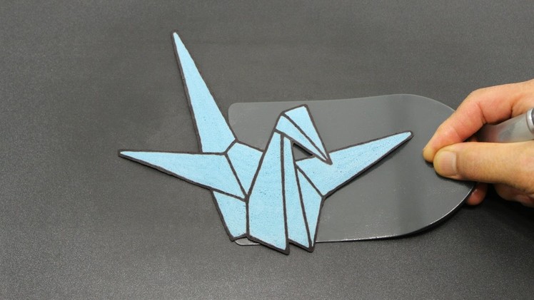 Paper Crane Pancake | Human 2D Printer Looks 3D | Strangely Satisfying Food Origami