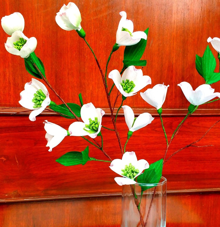 Paper Flower Cornus. Dogwood (Flower # 78)