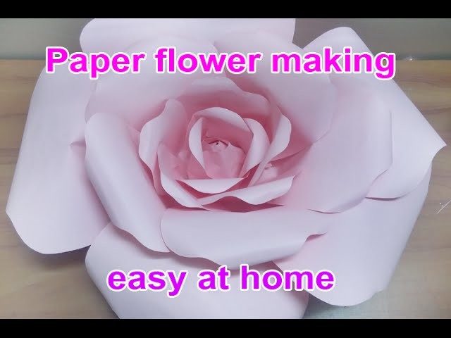 Paper flower making easy at home