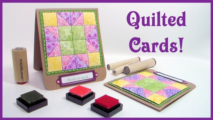 Puffy Paper Quilt Card. Stamp School