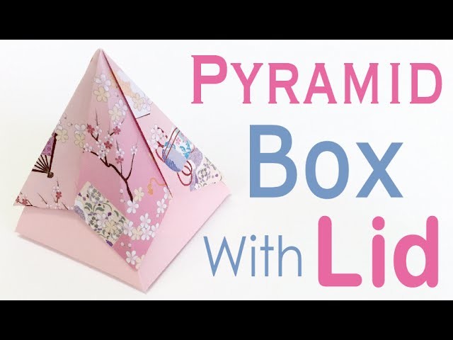 Pyramid Origami Paper Gift Box With Lid - Origami Kawaii〔#109〕