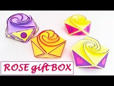 Rose GIFT box out of ONE sheet of paper