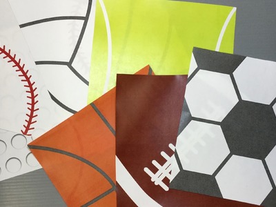 Sports Balls Pattern Origami Paper Print Your Own